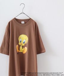 TWEETY（トゥウィーティー）の「TWEETY転写プリントオーバーサイズTシャツ（Tシャツ/カットソー）」