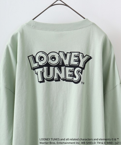 TWEETY(トゥウィーティー)の「TWEETY転写プリントオーバーサイズTシャツ(Tシャツ/カットソー・レディース・杢グレー/オフホワイト/チャコール/モカ/ミント/ラベンダー・XL/L/M)」の21枚目の写真