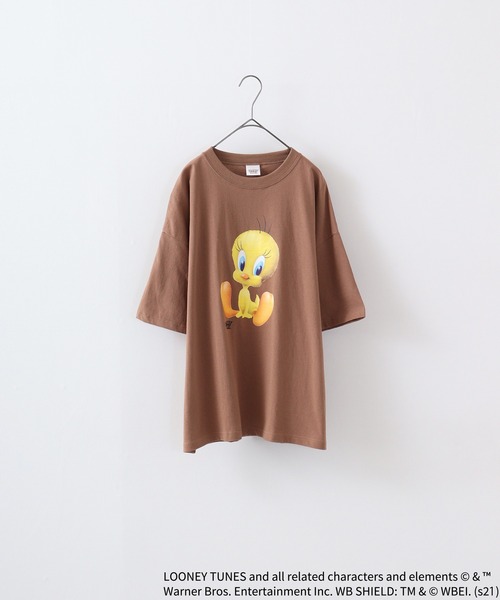 セール】TWEETY転写プリントオーバーサイズTシャツ（Tシャツ