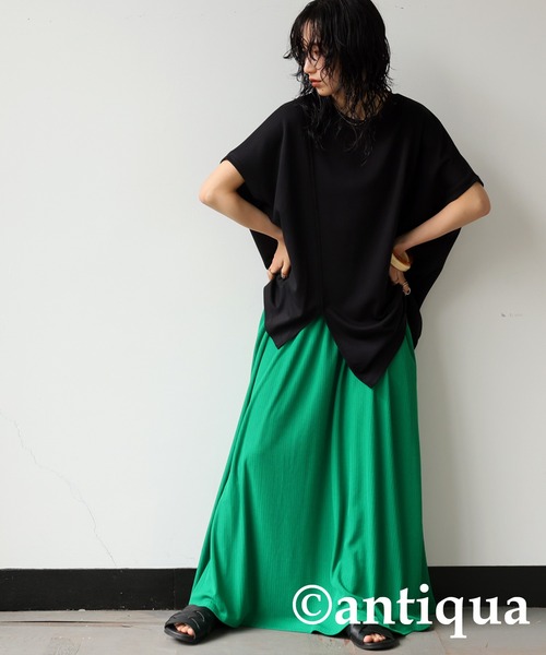 antiqua(アンティカ)の「アシメフレンチトップス(Tシャツ/カットソー・レディース・ホワイト/ブラック・FREE)」の14枚目の写真