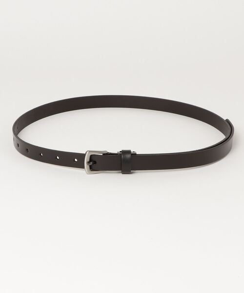 ANPAS（アンパス）の「Oil Leather Narrow Belt 20mm/別注 牛革 オイルレザー ナローベルト レザー 20mm（ベルト・メンズ・ブラック/ダークブラウン・FREE）」の8枚目の写真