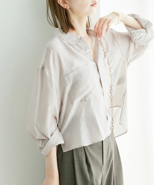 ROPE' PICNIC（ロペピクニック）の「クロップドシアーシャツ（シャツ