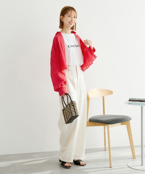 ROPE' PICNIC（ロペピクニック）の「クロップドシアーシャツ（シャツ