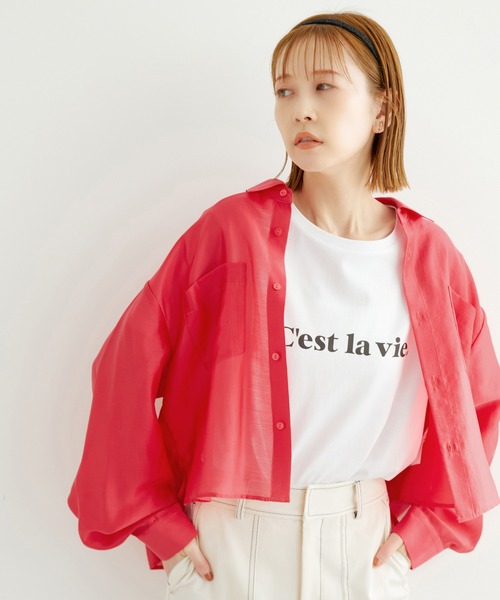 ROPE' PICNIC（ロペピクニック）の「クロップドシアーシャツ（シャツ