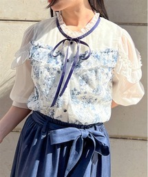 axes femme | トワルドジュイ風レースプルオーバー(Tシャツ/カットソー)
