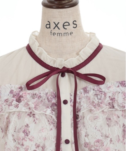 axes femme（アクシーズファム）の「トワルドジュイ風レースプル