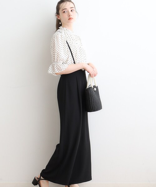 couture brooch(クチュールブローチ)の「◆【マシンウォッシャブル/肩紐調節可能】キャミロンパース(サロペット/オーバーオール・レディース・アイボリー/ブラック/ブラウン系・36/38/40/42)」の14枚目の写真