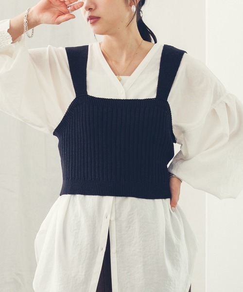 hunch（ハンチ）の「ニットビスチェ（ベスト・レディース・ライトグレー/ブラック/ブラウン・FREE）」の17枚目の写真