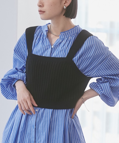 hunch（ハンチ）の「ニットビスチェ（ベスト・レディース・ライトグレー/ブラック/ブラウン・FREE）」の10枚目の写真