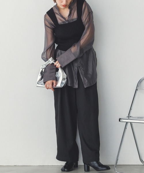 hunch（ハンチ）の「ニットビスチェ（ベスト・レディース・ライトグレー/ブラック/ブラウン・FREE）」の7枚目の写真