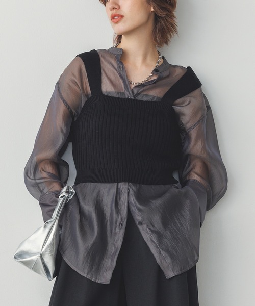 hunch（ハンチ）の「ニットビスチェ（ベスト・レディース・ライトグレー/ブラック/ブラウン・FREE）」の11枚目の写真