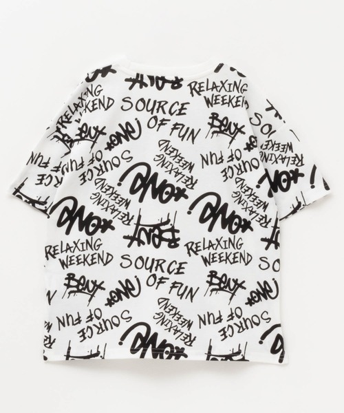 RICH MIX（リッチミックス）の「【 接触冷感 吸水速乾 】RICH MIX BOY リッチミックスボーイ ビッグロゴ総柄プリントTシャツ（Tシャツ/カットソー・キッズ・ブラック/ホワイト・160/140/130/150）」の3枚目の写真