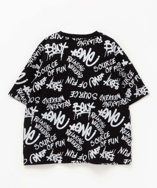 RICH MIX（リッチミックス）の「【 接触冷感 吸水速乾 】RICH MIX BOY リッチミックスボーイ ビッグロゴ総柄プリントTシャツ（Tシャツ/カットソー・キッズ・ブラック/ホワイト・160/140/130/150）」の5枚目の写真