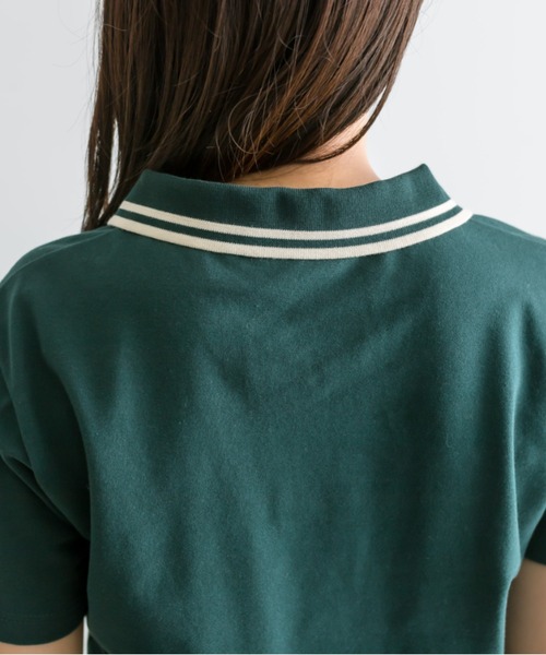 OLIVE des OLIVE（オリーブデオリーブ）の「衿ラインスキッパー　1041060660（Tシャツ/カットソー・レディース・オフホワイト/ネイビー/グリーン/アイボリー・FREE）」の9枚目の写真