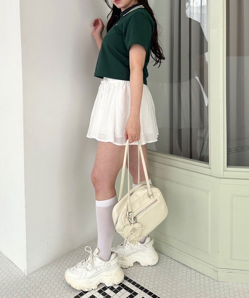 OLIVE des OLIVE（オリーブデオリーブ）の「衿ラインスキッパー　1041060660（Tシャツ/カットソー・レディース・オフホワイト/ネイビー/グリーン/アイボリー・FREE）」の15枚目の写真