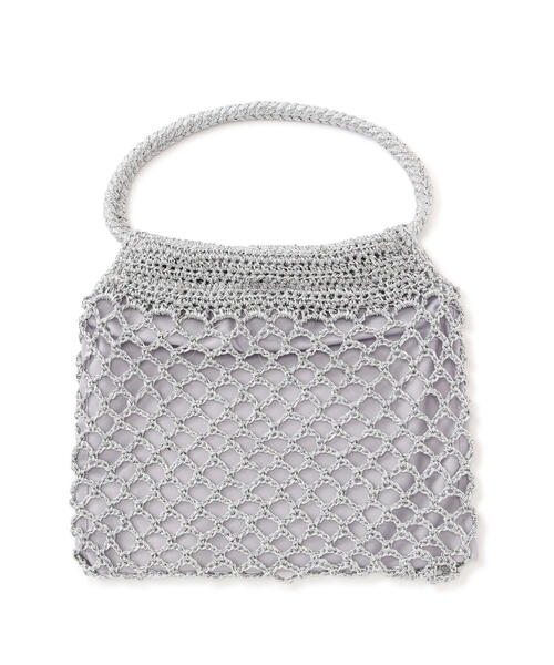 EDIT COLOGNE（エディットコロン）の「メタリックメッシュバッグ（ハンドバッグ・レディース・シルバー/ブラック/ピンク・ﾌﾘ-）」の4枚目の写真