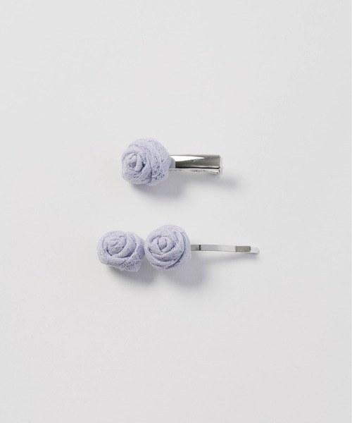 Carmelo（カーメロ）の「レースローズヘアクリップ / 2 type lace rose hair acc set（バレッタ/ヘアクリップ