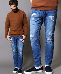 BEAUTY&YOUTH UNITED ARROWS | BY スウェット クラッシュデニムパンツ◆(デニムパンツ)