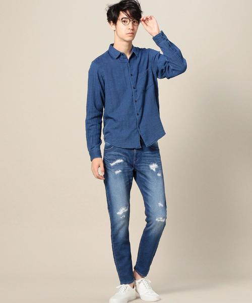 BEAUTY&YOUTH UNITED ARROWS（ビューティーアンドユースユナイテッドアローズ）の「BY スウェット クラッシュデニムパンツ◆（デニムパンツ・メンズ・コバルトブルー・MEDIUM/X-LARGE/SMALL/LARGE）」の10枚目の写真