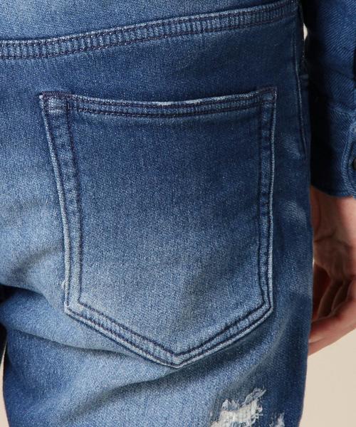 BEAUTY&YOUTH UNITED ARROWS（ビューティーアンドユースユナイテッドアローズ）の「BY スウェット クラッシュデニムパンツ◆（デニムパンツ・メンズ・コバルトブルー・MEDIUM/X-LARGE/SMALL/LARGE）」の4枚目の写真