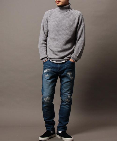 BEAUTY&YOUTH UNITED ARROWS（ビューティーアンドユースユナイテッドアローズ）の「BY スウェット クラッシュデニムパンツ◆（デニムパンツ・メンズ・コバルトブルー・MEDIUM/X-LARGE/SMALL/LARGE）」の11枚目の写真