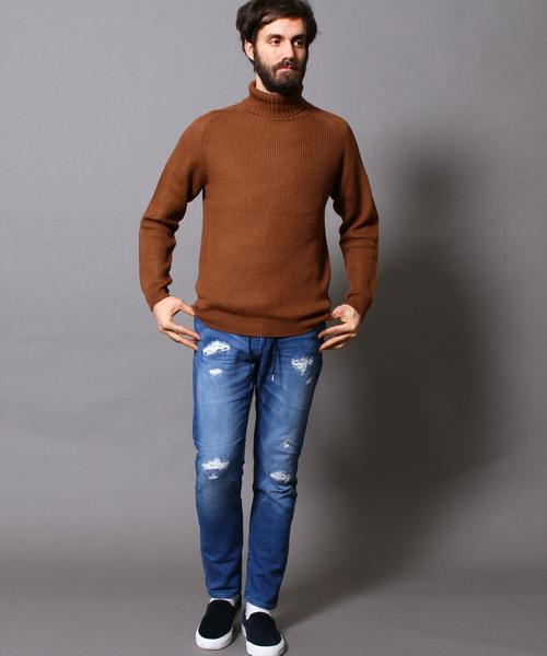 BEAUTY&YOUTH UNITED ARROWS（ビューティーアンドユースユナイテッドアローズ）の「BY スウェット クラッシュデニムパンツ◆（デニムパンツ・メンズ・コバルトブルー・MEDIUM/X-LARGE/SMALL/LARGE）」の13枚目の写真