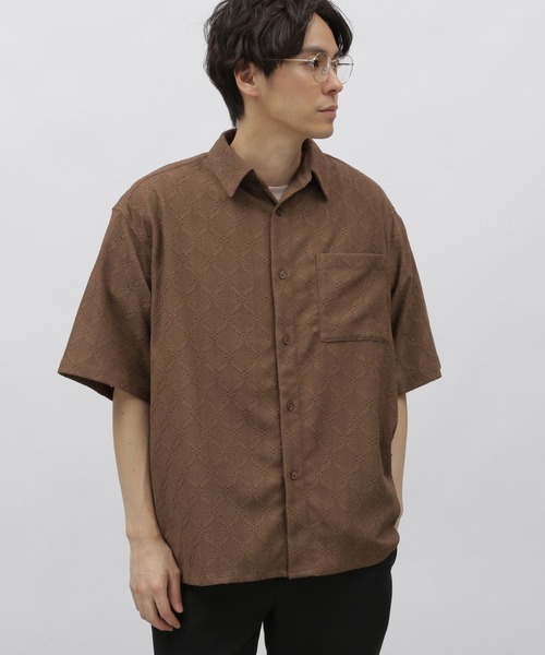 LAKOLE（ラコレ）の「透かしレースシャツ半袖 / 111300（シャツ