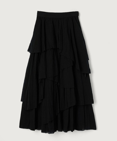 anuans(アニュアンス)の「イレギュラーティアードボリュームスカート(スカート・レディース・ホワイト/ブラック/ベージュ・SMALL/MEDIUM)」の3枚目の写真