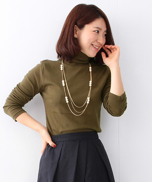 B:MING by BEAMS（ビーミングバイビームス）の「ビーミング by ビームス / フライス タートルカットソー（Tシャツ/カットソー・レディース・ホワイト/ライトグレー/ブラック/ケリー・ONE SIZE）」の4枚目の写真