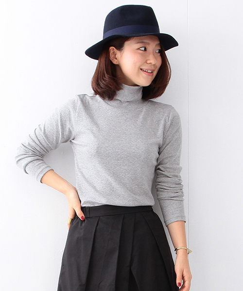 B:MING by BEAMS（ビーミングバイビームス）の「ビーミング by ビームス / フライス タートルカットソー（Tシャツ/カットソー・レディース・ホワイト/ライトグレー/ブラック/ケリー・ONE SIZE）」の3枚目の写真