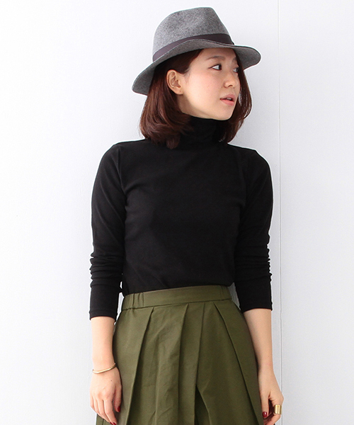 B:MING by BEAMS（ビーミングバイビームス）の「ビーミング by ビームス / フライス タートルカットソー（Tシャツ/カットソー・レディース・ホワイト/ライトグレー/ブラック/ケリー・ONE SIZE）」の2枚目の写真