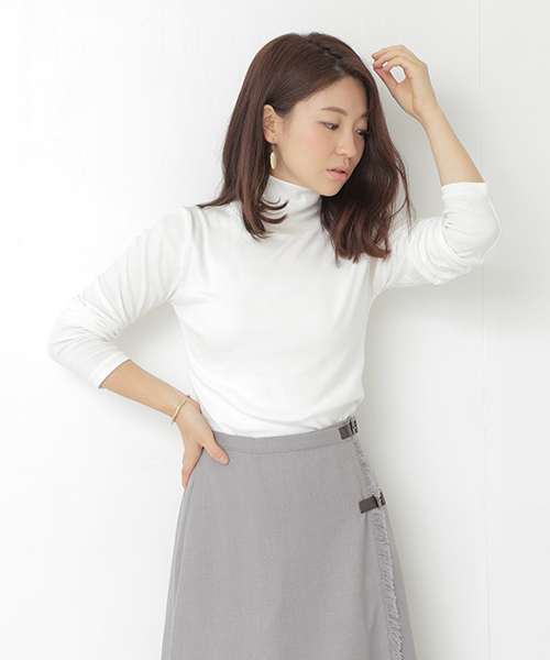 B:MING by BEAMS（ビーミングバイビームス）の「ビーミング by ビームス / フライス タートルカットソー（Tシャツ/カットソー・レディース・ホワイト/ライトグレー/ブラック/ケリー・ONE SIZE）」の5枚目の写真