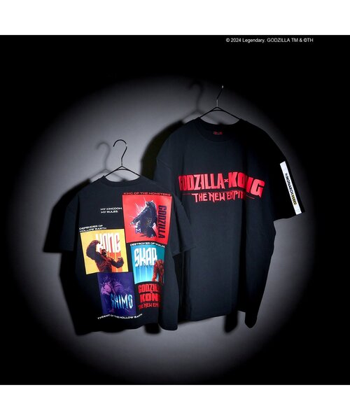 BREEZE(ブリーズ)の「【ゴジラxコング 新たなる帝国】転写ワイドTシャツ(大人)(Tシャツ/カットソー・メンズ・ブルー/オフホワイト/ブラック/ピンク/ライム・MEDIUM/LARGE)」の6枚目の写真