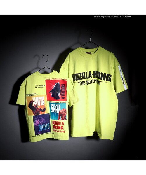 BREEZE(ブリーズ)の「【ゴジラxコング 新たなる帝国】転写ワイドTシャツ(大人)(Tシャツ/カットソー・メンズ・ブルー/オフホワイト/ブラック/ピンク/ライム・MEDIUM/LARGE)」の10枚目の写真