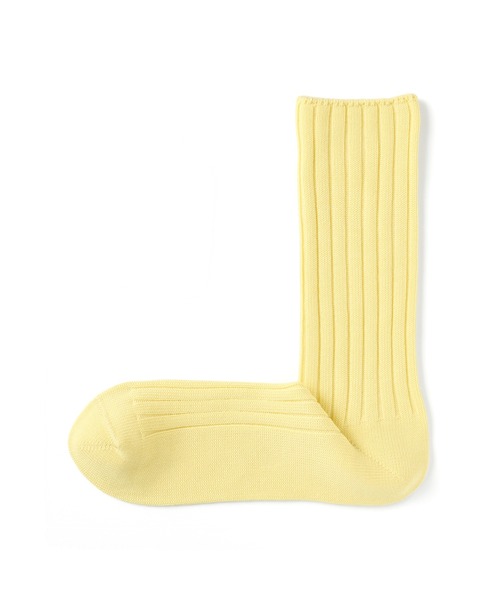 無印良品（ムジルシリョウヒン）の「紳士　光沢感のある綿糸で編んだ　足なり直角　厚手靴下（ソックス/靴下・メンズ・レッド/オフホワイト/パープル/ライトブルー/ブラック/ライトイエロー/キャメル/グリーン/ブルー/ライトグレー系・25-27CM）」の8枚目の写真