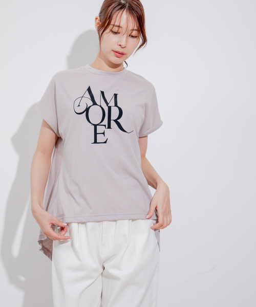 Jayro（ジャイロ）の「フロッキーロゴチュニックTシャツ（Tシャツ/カットソー・レディース・グレー系その他/ブラック/ホワイト系その他・M）」の13枚目の写真