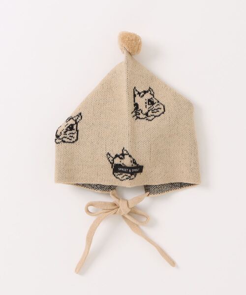 IN THE PARK（インザパーク）の「【SPROET & SPROUT】Bonnet Squirrel（ニットキャップ/ビーニー・キッズ・ベージュ・ONE）」の2枚目の写真