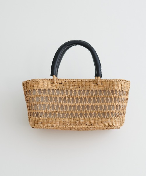 natural couture（ナチュラルクチュール）の「シーグラスミニバッグ（かごバッグ・レディース・ナチュラル・FREE）」の9枚目の写真