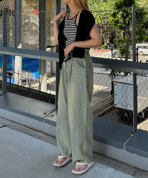 CIAOPANIC（チャオパニック）の「パイピングCPロゴリブタンクトップ（キャミソール・レディース・アイボリー/ブラック/レッド/ホワイト・ONE SIZE）」の9枚目の写真