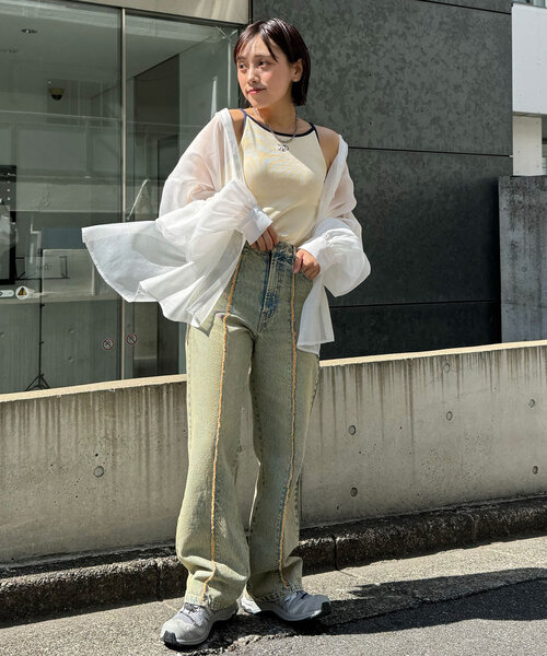 CIAOPANIC（チャオパニック）の「パイピングCPロゴリブタンクトップ（キャミソール・レディース・アイボリー/ブラック/レッド/ホワイト・ONE SIZE）」の21枚目の写真