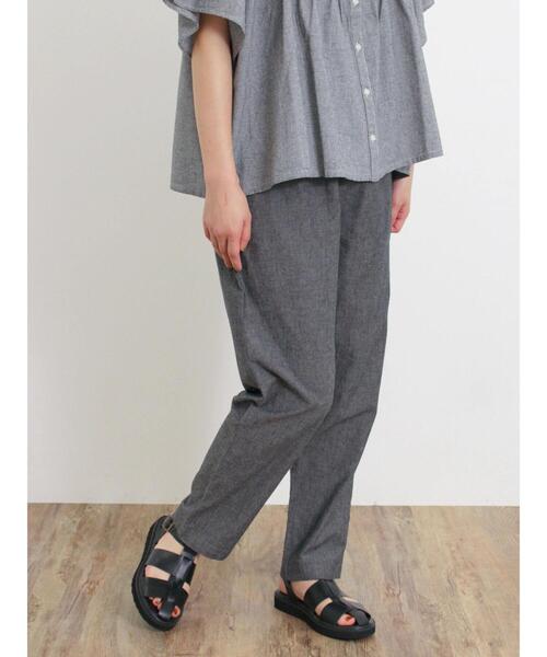 Samansa Mos2（サマンサ モスモス）の「【累計販売枚数19万6千本突破】【Lサイズ WEB限定】【クールコットン/接触冷感】柄アソートテーパードパンツ（その他パンツ・レディース・ブラック/ベージュ/キナリ/チャコールグレー/カーキ・M/L）」の3枚目の写真