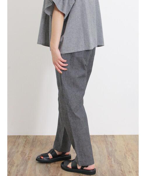 Samansa Mos2（サマンサ モスモス）の「【累計販売枚数19万6千本突破】【Lサイズ WEB限定】【クールコットン/接触冷感】柄アソートテーパードパンツ（その他パンツ・レディース・ブラック/ベージュ/キナリ/チャコールグレー/カーキ・M/L）」の11枚目の写真