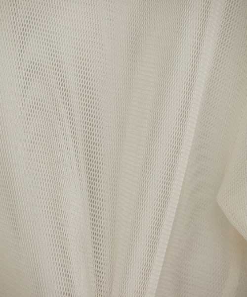 YVON（イヴォン）の「ダブルフェイスメッシュボートネックプルオーバー（Tシャツ/カットソー・レディース・ブラック/オフホワイト・9号）」の3枚目の写真