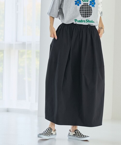 coen（コーエン）の「切り替えコクーンスカート（スカート・レディース・ロイヤルブルー/ブラック・M/L）」の2枚目の写真