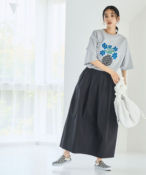 coen（コーエン）の「切り替えコクーンスカート（スカート・レディース・ロイヤルブルー/ブラック・M/L）」の9枚目の写真