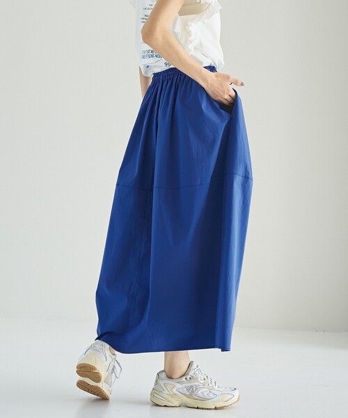 coen（コーエン）の「切り替えコクーンスカート（スカート・レディース・ロイヤルブルー/ブラック・M/L）」の11枚目の写真