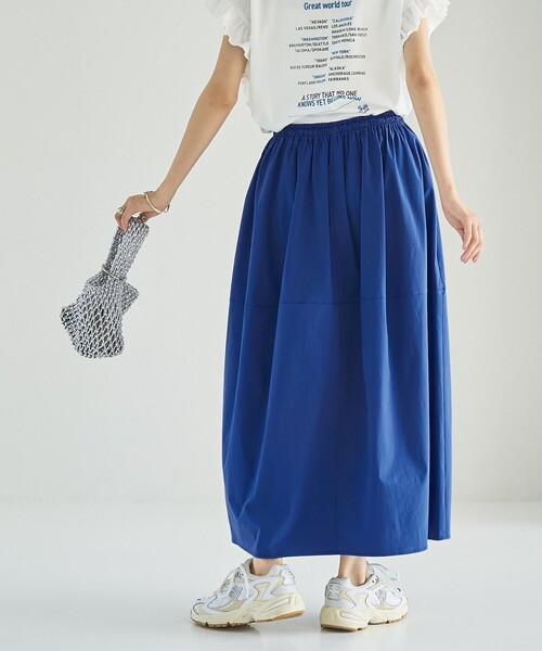 coen（コーエン）の「切り替えコクーンスカート（スカート・レディース・ロイヤルブルー/ブラック・M/L）」の12枚目の写真