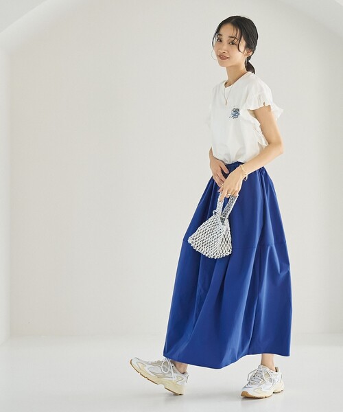 coen（コーエン）の「切り替えコクーンスカート（スカート・レディース・ロイヤルブルー/ブラック・M/L）」の14枚目の写真