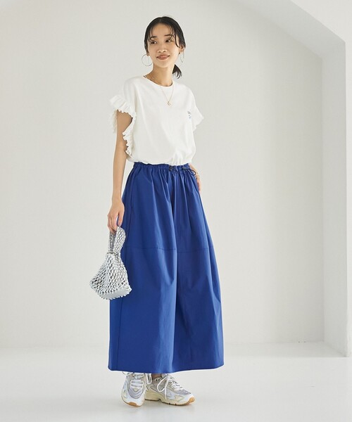 coen（コーエン）の「切り替えコクーンスカート（スカート・レディース・ロイヤルブルー/ブラック・M/L）」の15枚目の写真