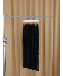 velour I line slit skirt
